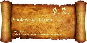 Vaskovits Kinga névjegykártya