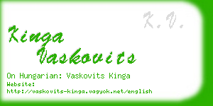 kinga vaskovits business card